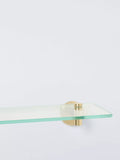 John Lewis Elegance glass shelf black brushed brass finish (British brand)