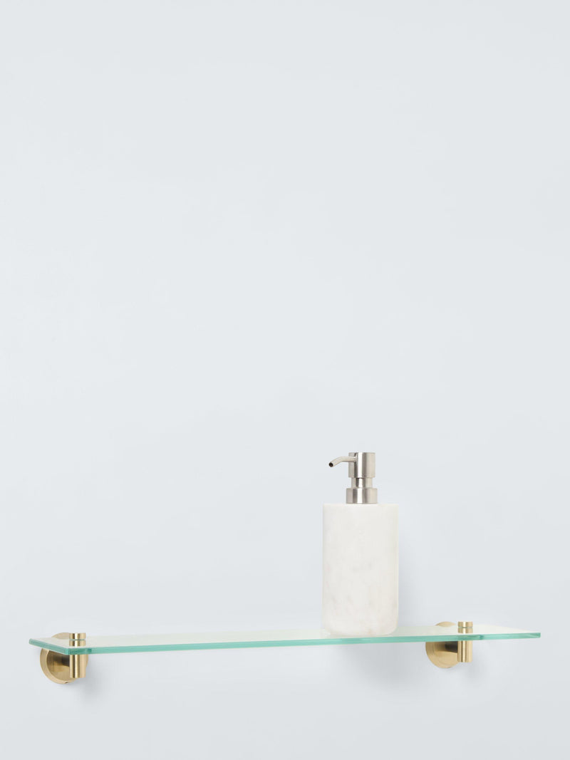 John Lewis Elegance glass shelf black brushed brass finish (British brand)