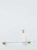 John Lewis Elegance glass shelf black brushed brass finish (British brand)