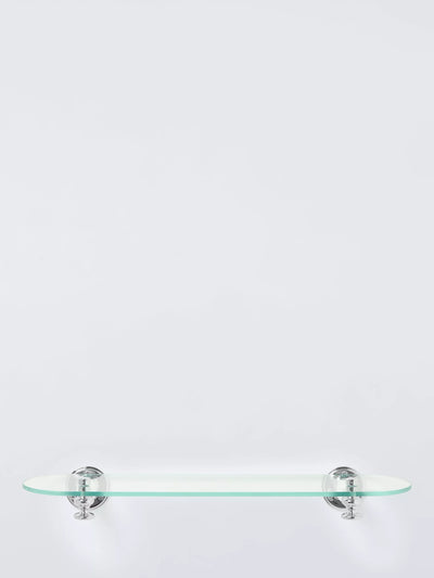 John Lewis John Lewis Legacy Glass Bathroom Shelf White/Chrome- Buy online at McGrocer