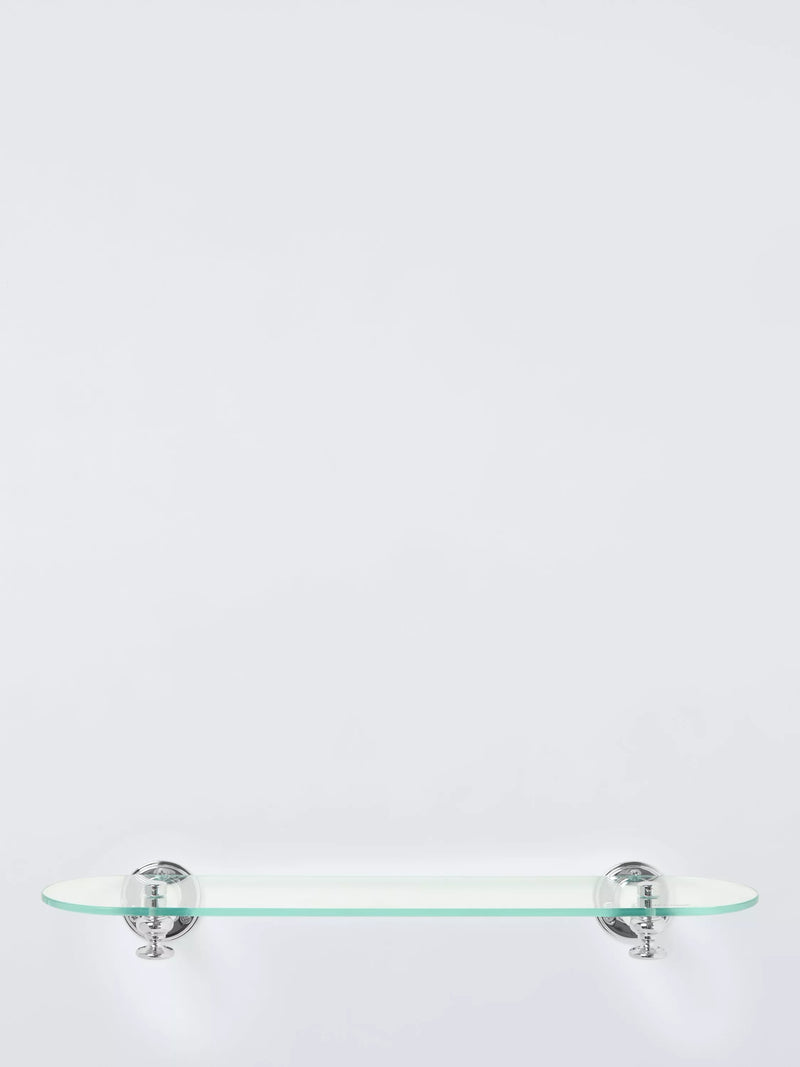 John Lewis Legacy glass bathroom shelf with chrome effect, UK version