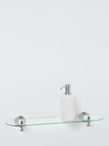 John Lewis Legacy glass bathroom shelf with chrome effect, UK version