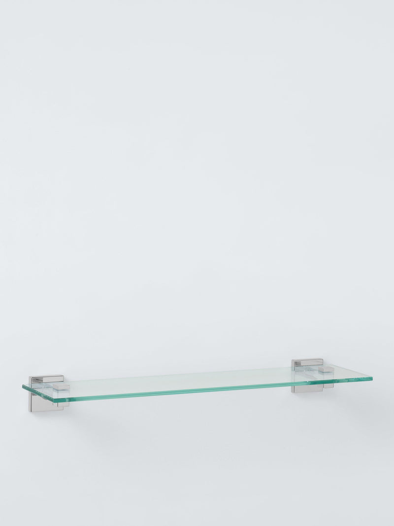 John Lewis Prism glass bathroom shelf chrome effect, imported from the UK