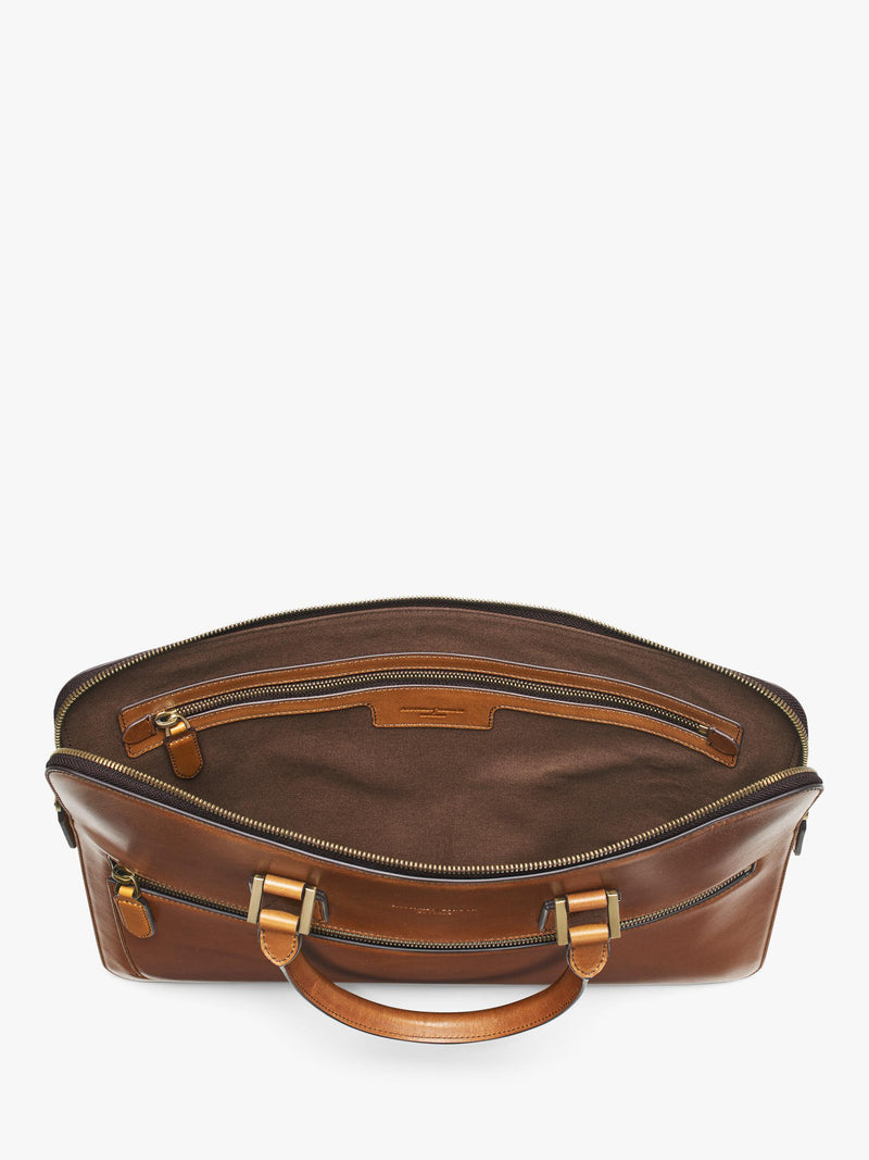 Aspinal of London Connaught Folio full-grain leather briefcase (British brand)