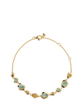 Monica Vinader Odyssey Pebbled Bracelet gold vermeil aquamarine (British brand)