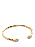 Monica Vinader aquamarine cuff bracelet gold vermeil large - British product