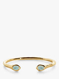 Monica Vinader aquamarine cuff bracelet gold vermeil large - British product