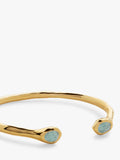 Monica Vinader aquamarine cuff bracelet gold vermeil large - British product