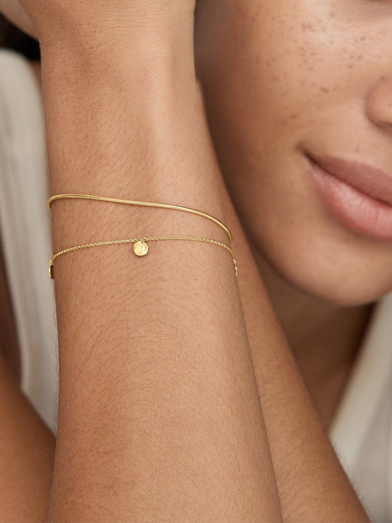 Monica Vinader gold chain bracelet adjustable 15-19cm, UK version