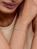 Monica Vinader Pear Chain Bracelet silver with lab-grown diamonds - British product