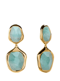 Monica Vinader cocktail drop earrings gold blue, UK version