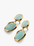 Monica Vinader cocktail drop earrings gold blue, UK version