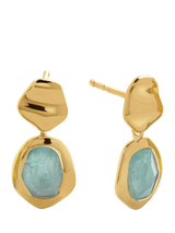 John Lewis Monica Vinader Odyssey Drop Earrings, Gold and Blue- Buy online at McGrocer