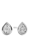 Monica Vinader sterling silver lab grown diamond stud earrings - British product