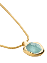 John Lewis Monica Vinader Odyssey Gemstone Pendant Necklace, Gold/Blue- Buy online at McGrocer
