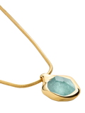 Monica Vinader aquamarine gold vermeil necklace (British brand)