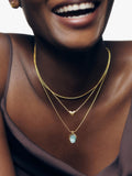 Monica Vinader aquamarine gold vermeil necklace (British brand)
