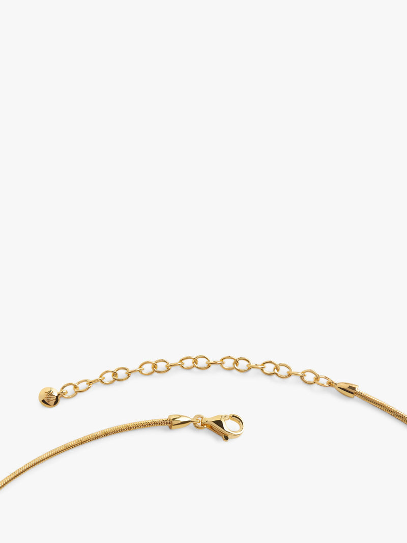Monica Vinader aquamarine gold vermeil necklace (British brand)