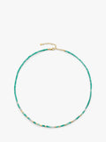 Monica Vinader Delphi beaded gem necklace, green, UK version