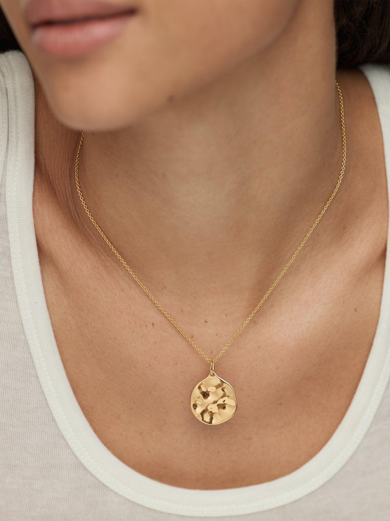 Monica Vinader gold round pendant - British product