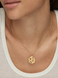 Monica Vinader gold round pendant - British product
