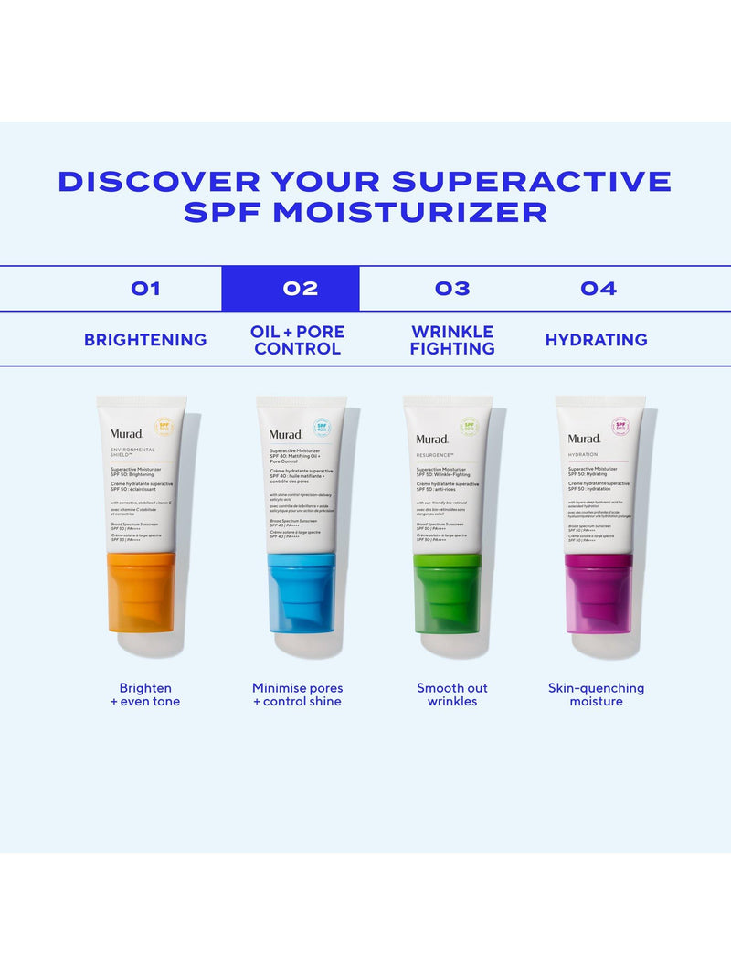 Murad Superactive Moisturiser SPF 40 50ml, imported from the UK