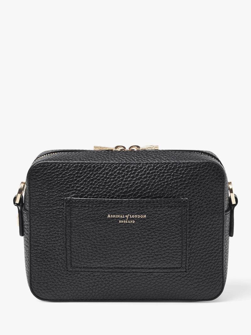 Aspinal of London camera crossbody bag in full-grain leather, UK version