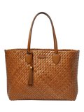Aspinal of London woven leather tote tan large, UK version