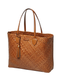 Aspinal of London woven leather tote tan large, UK version