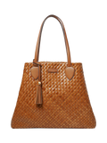 Aspinal of London woven leather tote tan large, UK version