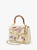 Aspinal of London Mayfair Midi embroidered grab bag, imported from the UK