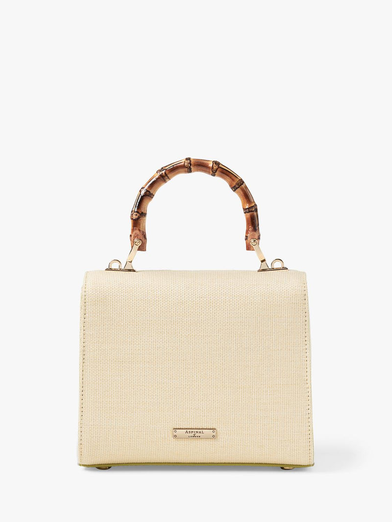 Aspinal of London Mayfair Midi embroidered grab bag, imported from the UK