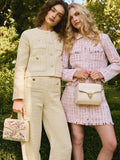 Aspinal of London Mayfair Midi embroidered grab bag, imported from the UK