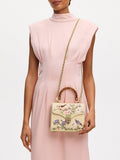 Aspinal of London Mayfair Midi embroidered grab bag, imported from the UK