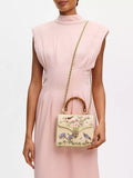 Aspinal of London Mayfair Midi embroidered grab bag, imported from the UK
