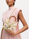 Aspinal of London Mayfair Midi embroidered grab bag, imported from the UK
