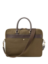 John Lewis Aspinal of London Slim Briefcase, Khaki- Buy online at McGrocer