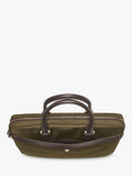 Aspinal of London slim briefcase in khaki, UK version