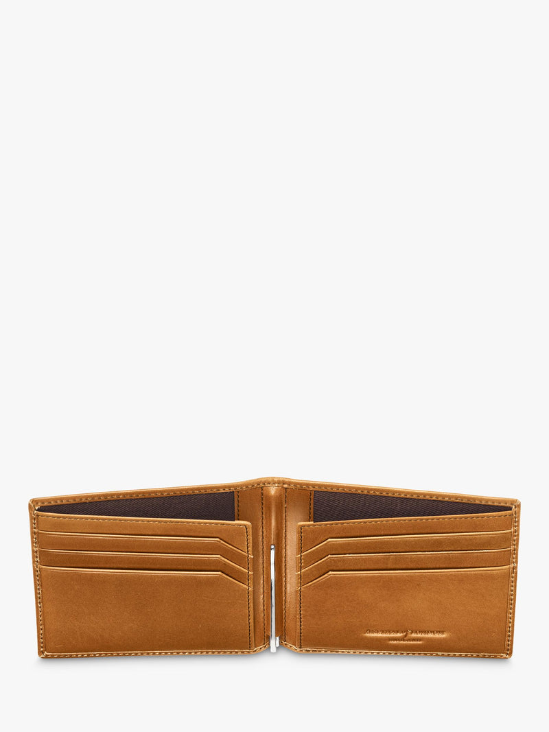 Aspinal of London English tan billfold wallet (British brand)