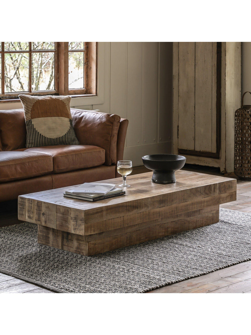 Gallery Direct Daly coffee table natural finish, imported from the UK