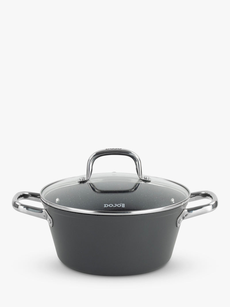 Dojo Yumi Neverstick non-stick casserole dish with lid 24cm - British product