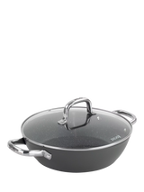 John Lewis Dojo Yumi Neverstick Shallow Casserole Pot with Lid, 28cm- Buy online at McGrocer