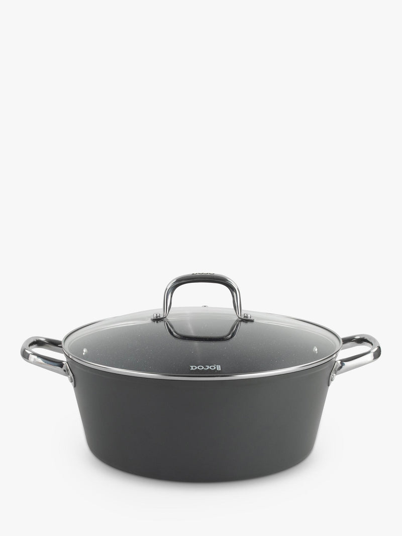 Dojo Yumi Neverstick casserole pot with lid, 32cm - British product