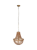 nkuku Neela hand-carved mango wood pendant ceiling light, UK version
