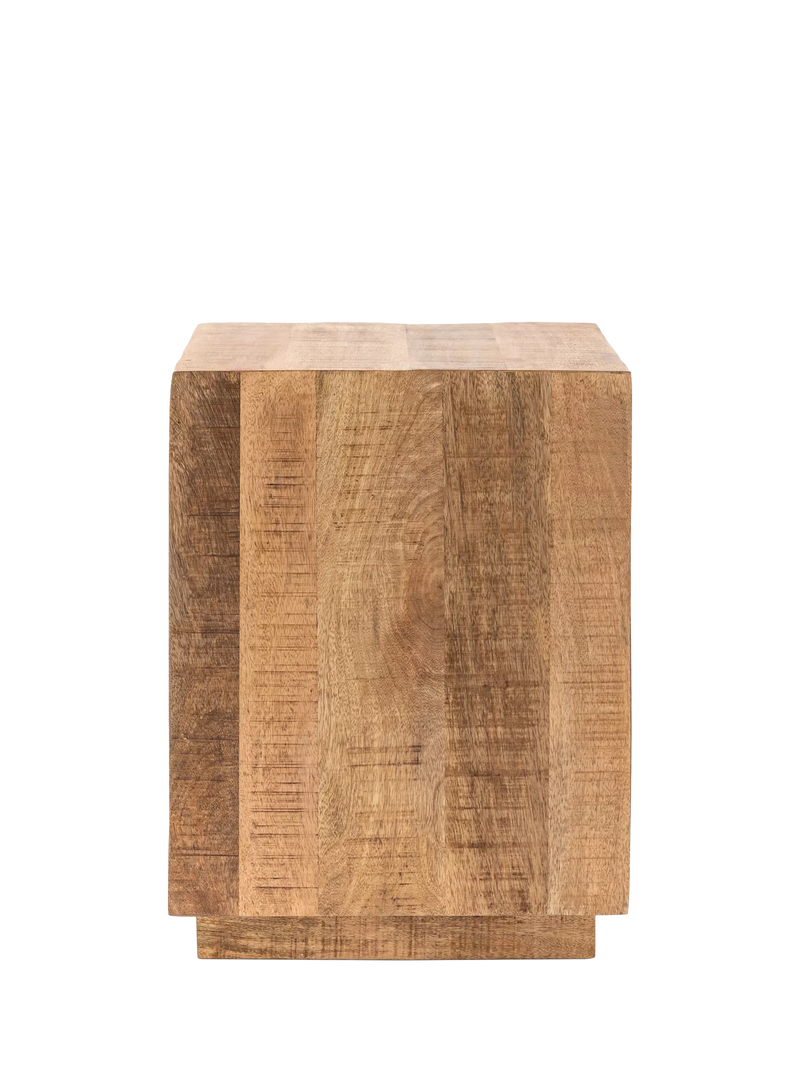 Gallery Direct side table in natural mango wood finish (British brand)