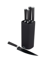 John Lewis Dojo Yumi Universal Knife Block with 5 Non-Stick Kitchen Knives- Buy online at McGrocer