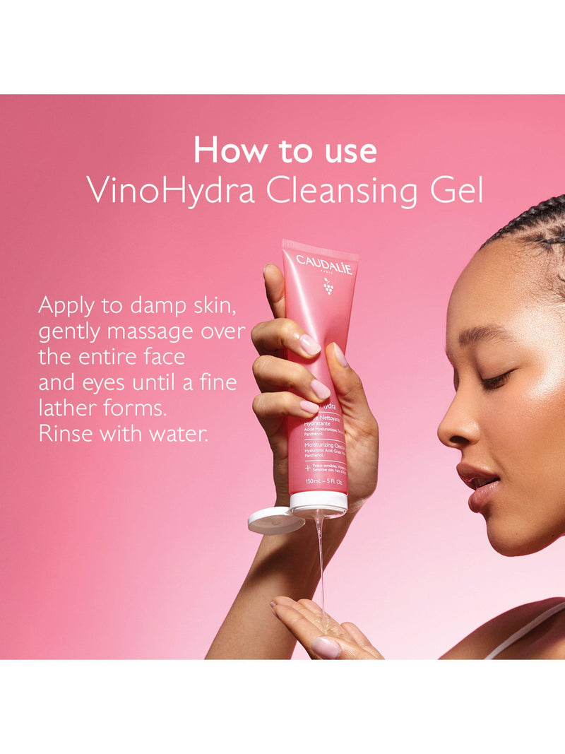 Caudalie VinoHydra moisturising gel cleanser 150ml, imported from the UK