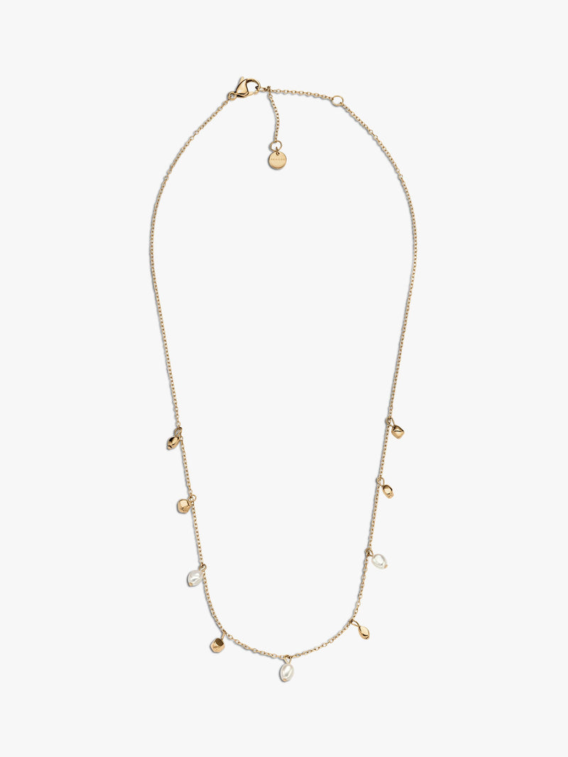 Skagen gold and pearl necklace chain (British brand)