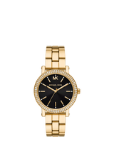 John Lewis Michael Kors MK7547 Corey Women's Studded Bracelet Strap Watch, Gold- Buy online at McGrocer