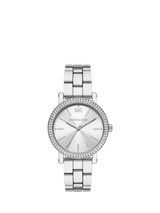 John Lewis Michael Kors Corey Women's Studded Bracelet Strap Watch, Silver- Buy online at McGrocer